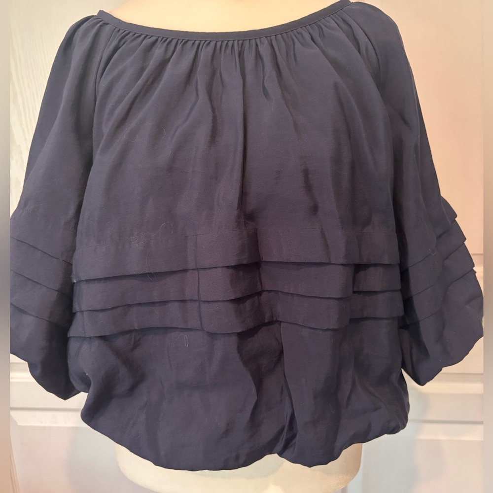 Maeve short sleeve bubble tiered top